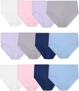 Fruit of the Loom Women's Lightweight Microfiber Underwear, Smooth Under Clothes, Available in Plus Size