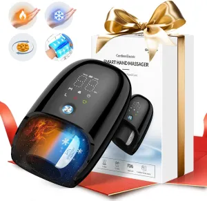 FSA HSA Eligible Hand Massager with Kneading Rollers Massage for Arthritis Carpal Tunnel Pain Relief,Cordless Handheld Massager Machine with Heat and Compression & Kneading Massage,Gifts for Women Men