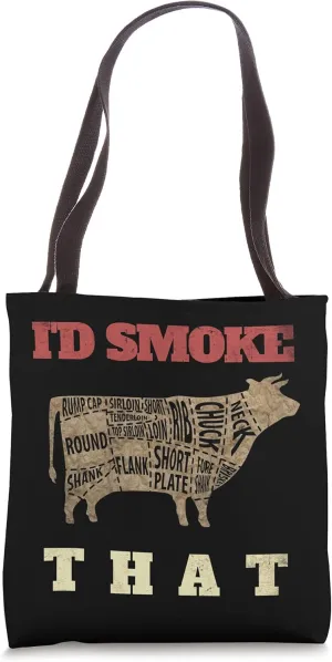 Funny Grill Chef BBQ Pellet Smoker Gift Tote Bag