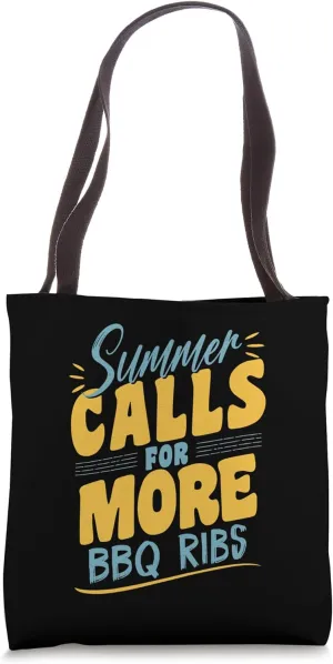 Funny Grill Summer Barbecue BBQ Ribs for Backyard Cookouts Tote Bag
