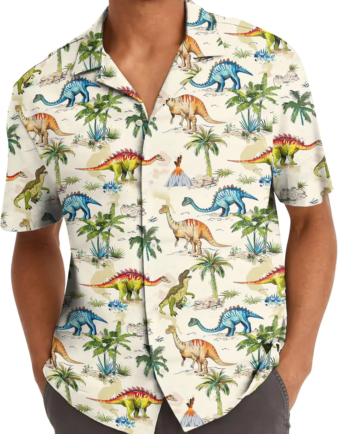 Funny Hawaiian Shirt for Men Casual Summer Shirt for Men Short Sleeve Button Down Shirt