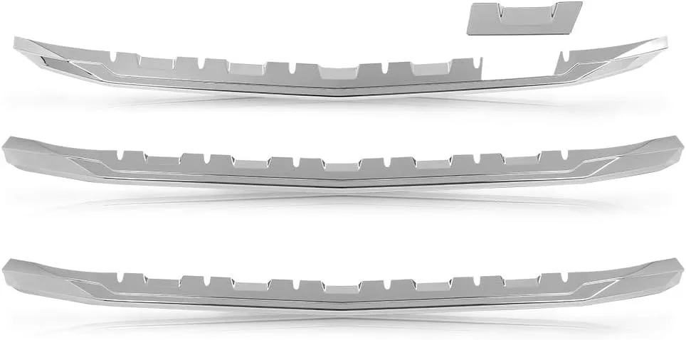 G-PLUS Chrome Grille Inserts Overlay Grill Cover, Compatible with Chevy Silverado 1500 LT Z71 Only 2016 2017 2018/ Fit 1500 LD Old Body (WT, LT, Custom) 2019 Replace For #3961039403 Snap On