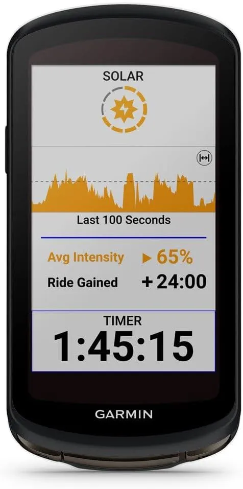 Garmin Edge 1040 Solar GPS Cycle Computer, Device Only, 010-02503-21