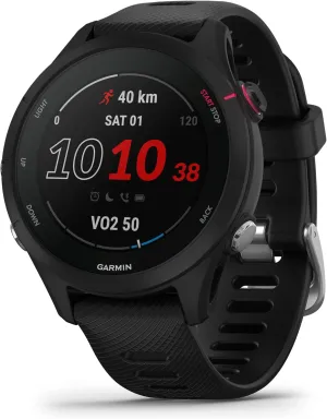 Garmin Forerunner 255S Music, Smaller GPS Running Smartwatch with Music, Advanced Insights, Long-Lasting Battery, Black (Reed), 41 MM (Renewed)