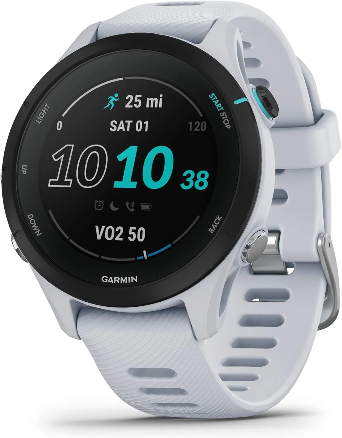 Garmin Forerunner® 255S Music, Smaller GPS Running Smartwatch with Music, Advanced Insights, Long-Lasting Battery, Whitestone (Renewed)