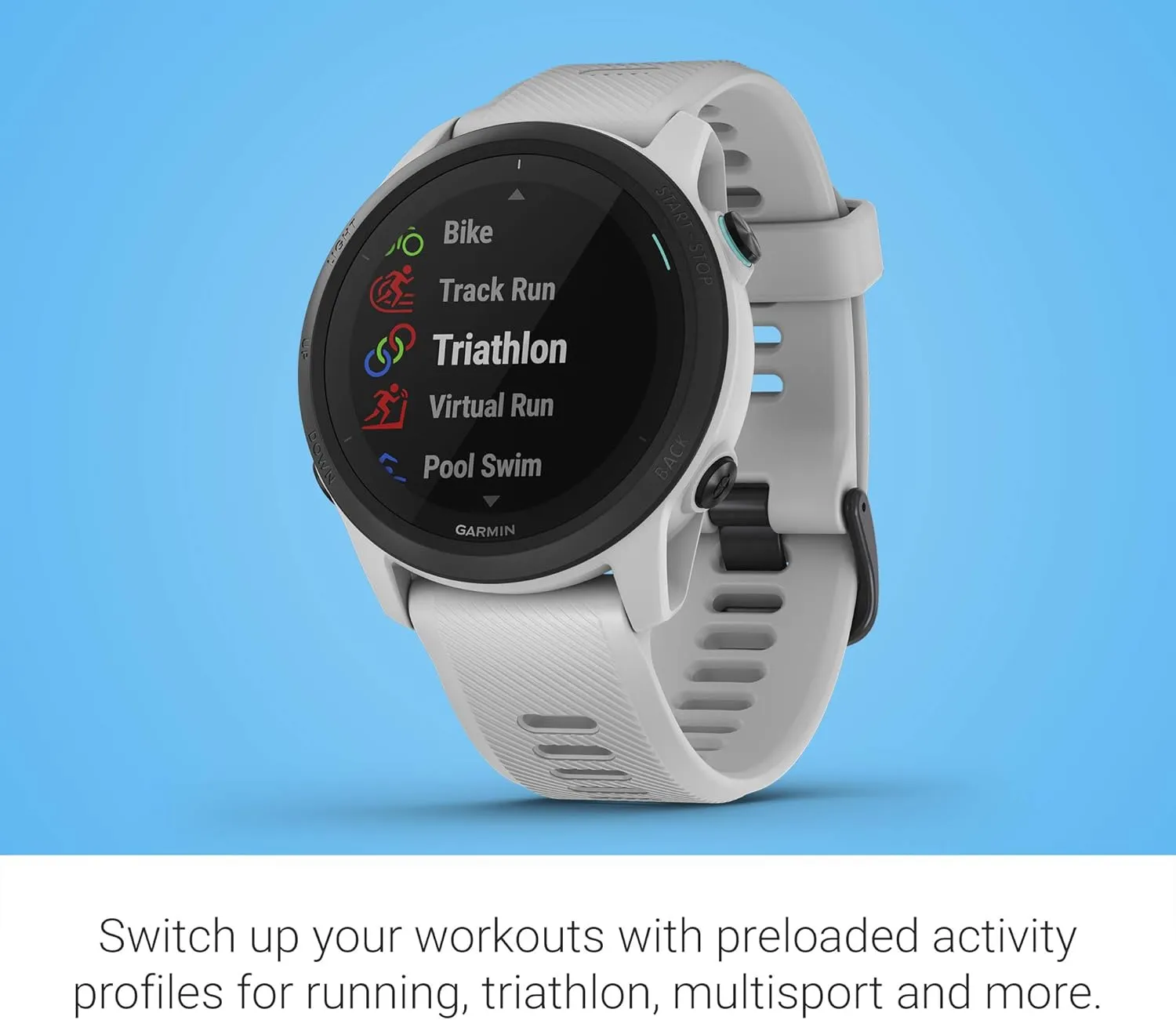 Garmin Forerunner 745, GPS Running Watch, Detailed Training Stats and On-Device Workouts, Essential Smartwatch Functions, Whitestone (Renewed)
