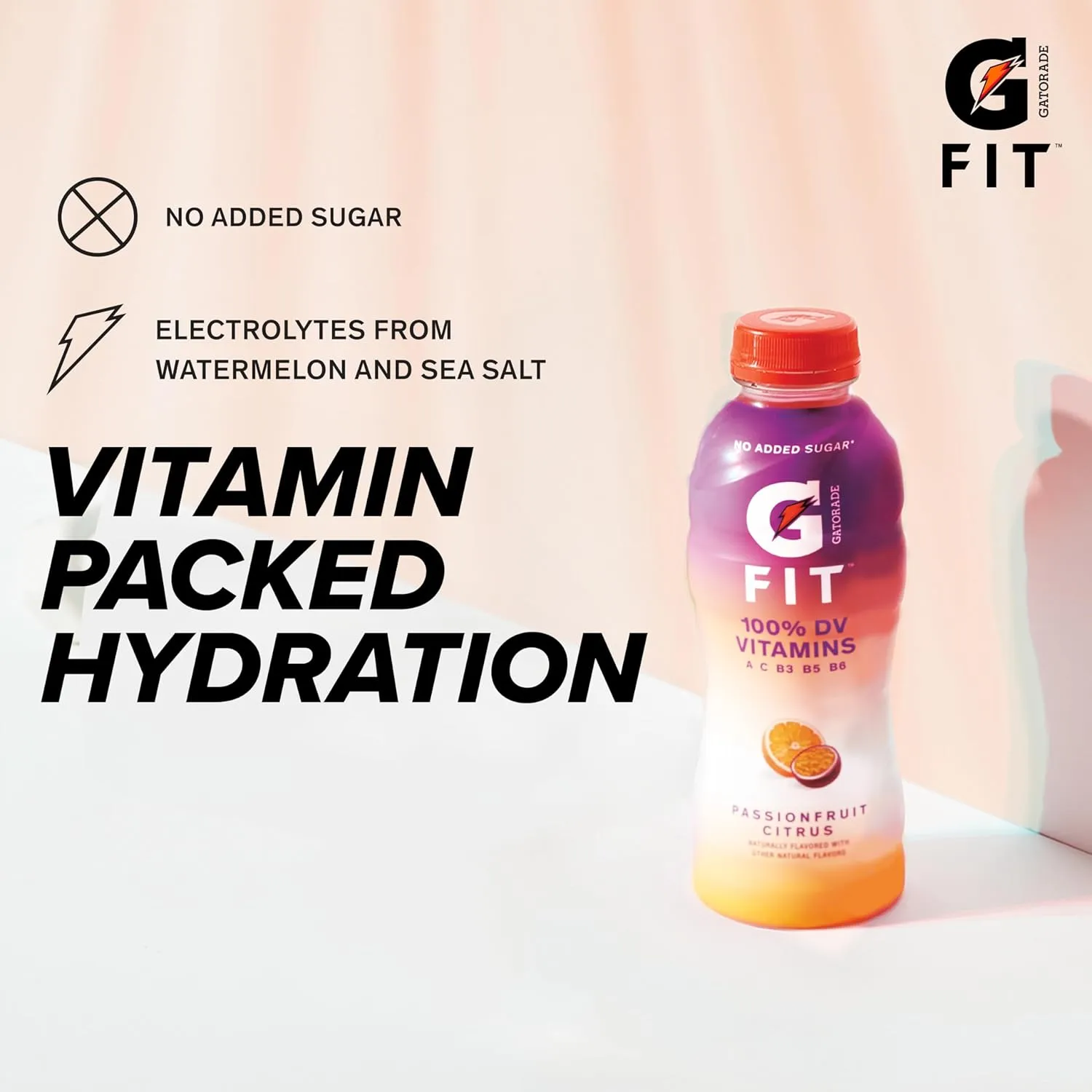 Gatorade Fit Electrolyte Beverage, Healthy Real Hydration, Blackberry Raspberry, 16.9.oz Bottles (12 Pack)