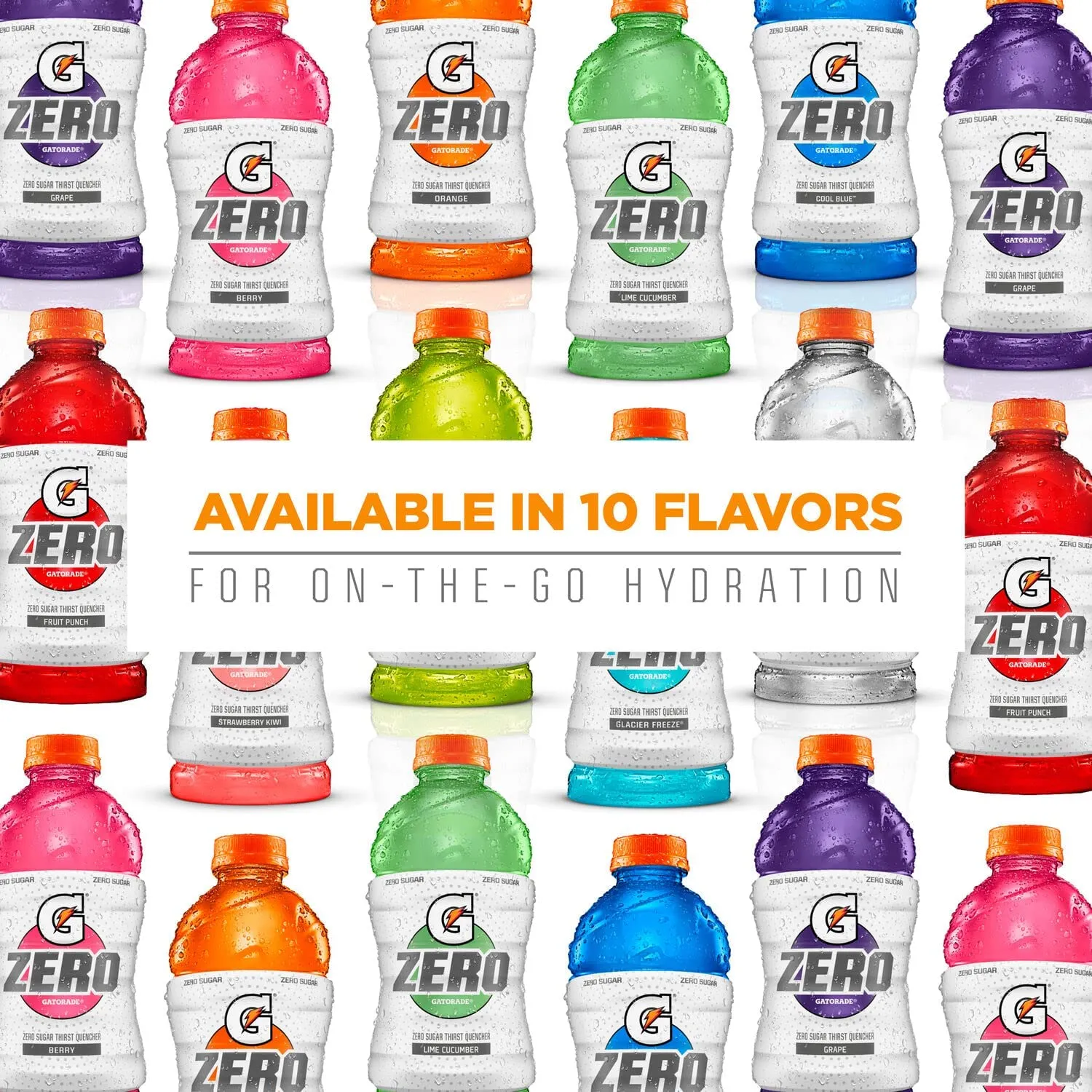 Gatorade G Zero Sports Drink, Glacier Freeze, Glacier Cherry, Berry Variety Pack, 12 Fl Oz (Pack of 18)