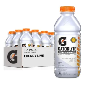 Gatorade Rapid Rehydration Electrolyte Beverage, Cherry Lime, 20 Oz Bottles (Pack of 12)