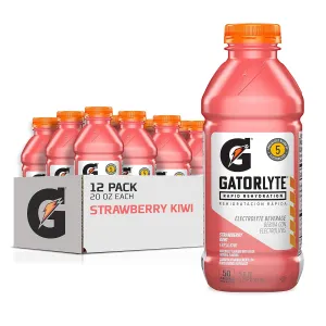 Gatorade Rapid Rehydration Electrolyte Beverage, Strawberry Kiwi, 20 Fl Oz (Pack of 12)
