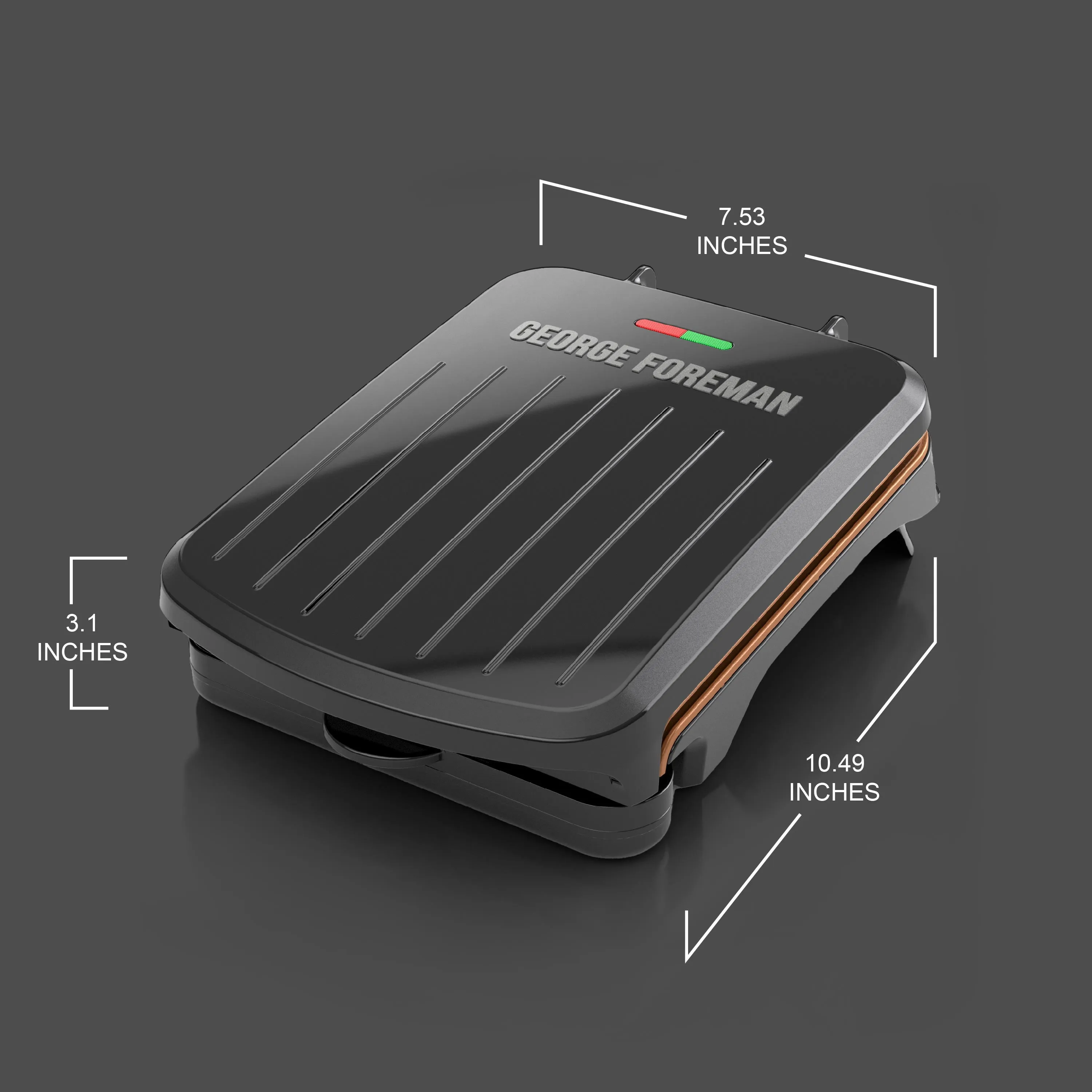 George Foreman 2-Serving Classic Plate Electric Indoor Grill and Panini Press