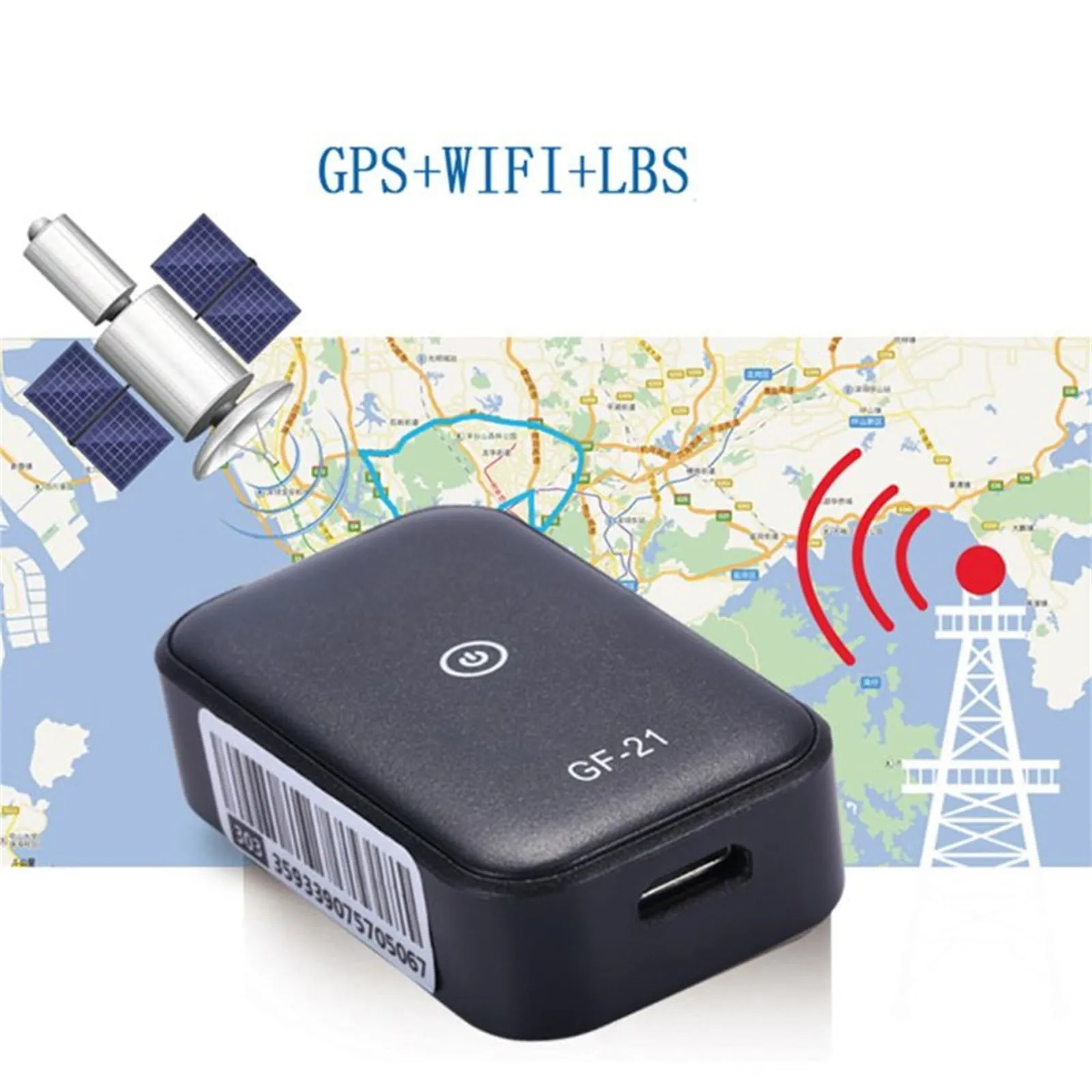 GF21 Mini GPS Car Tracker App Anti-Lost Device Voice Control Recording Locator Car Vehicle GPS Tracker High-definition Microphone WIFI LBS GPS