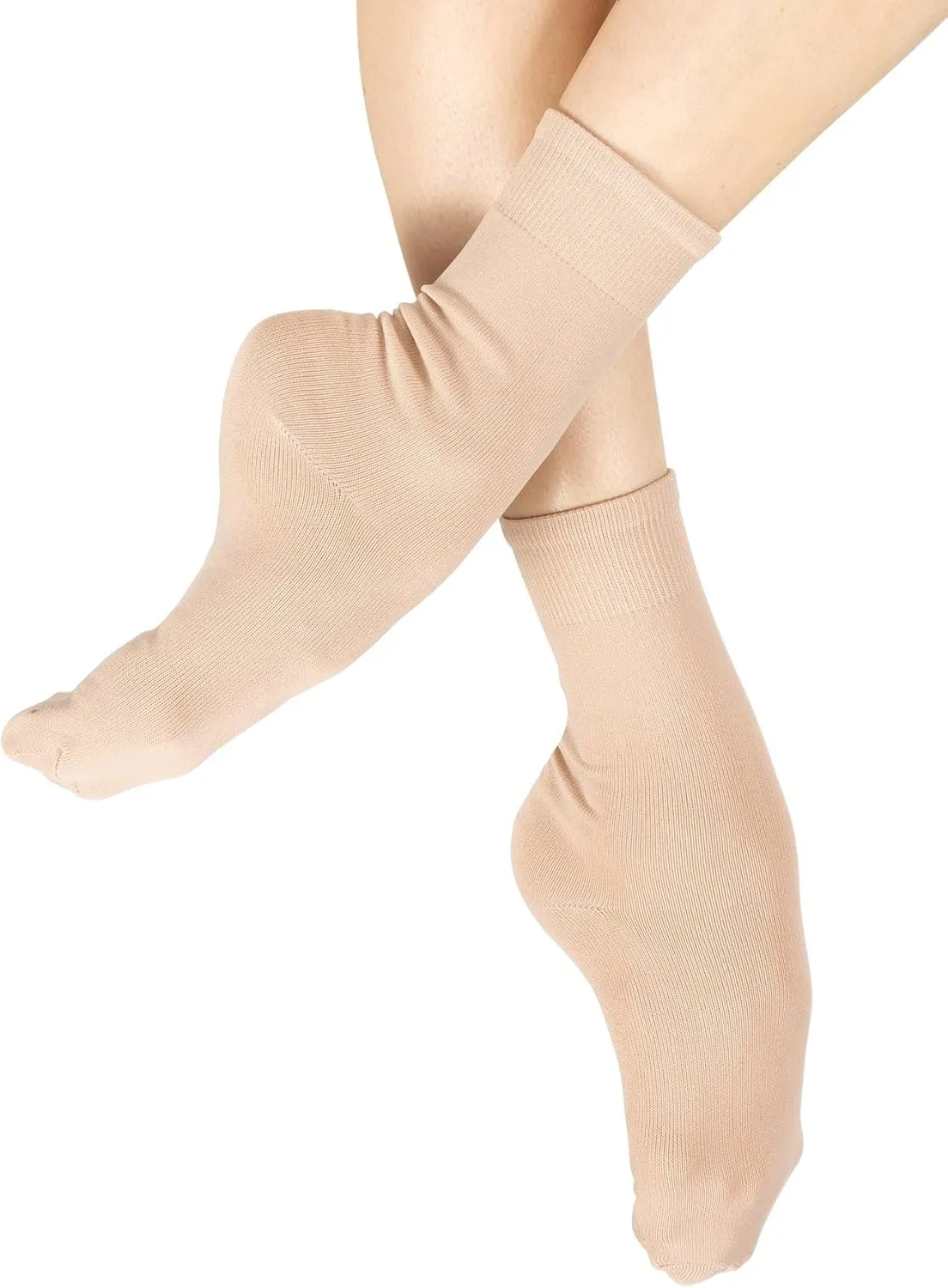 Girls Lightweight Ankle Socks for Dancing - 2 Pack