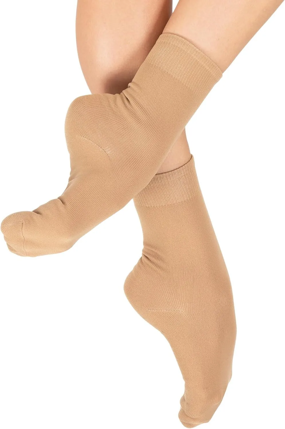 Girls Lightweight Ankle Socks for Dancing - 2 Pack