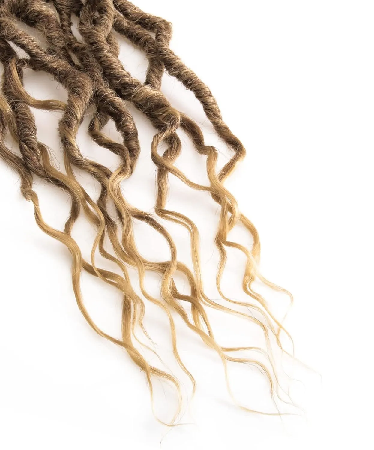 Goddess Locs Crochet Hair 6Packs 24Inch Pre-looped Crochet locs,Soft Locs with Curly Ends Dreadlocks Wavy Faux Crochet Locs Synthetic Crochet Braids Hair Extensions 72locs(24'', 1B/30/27)