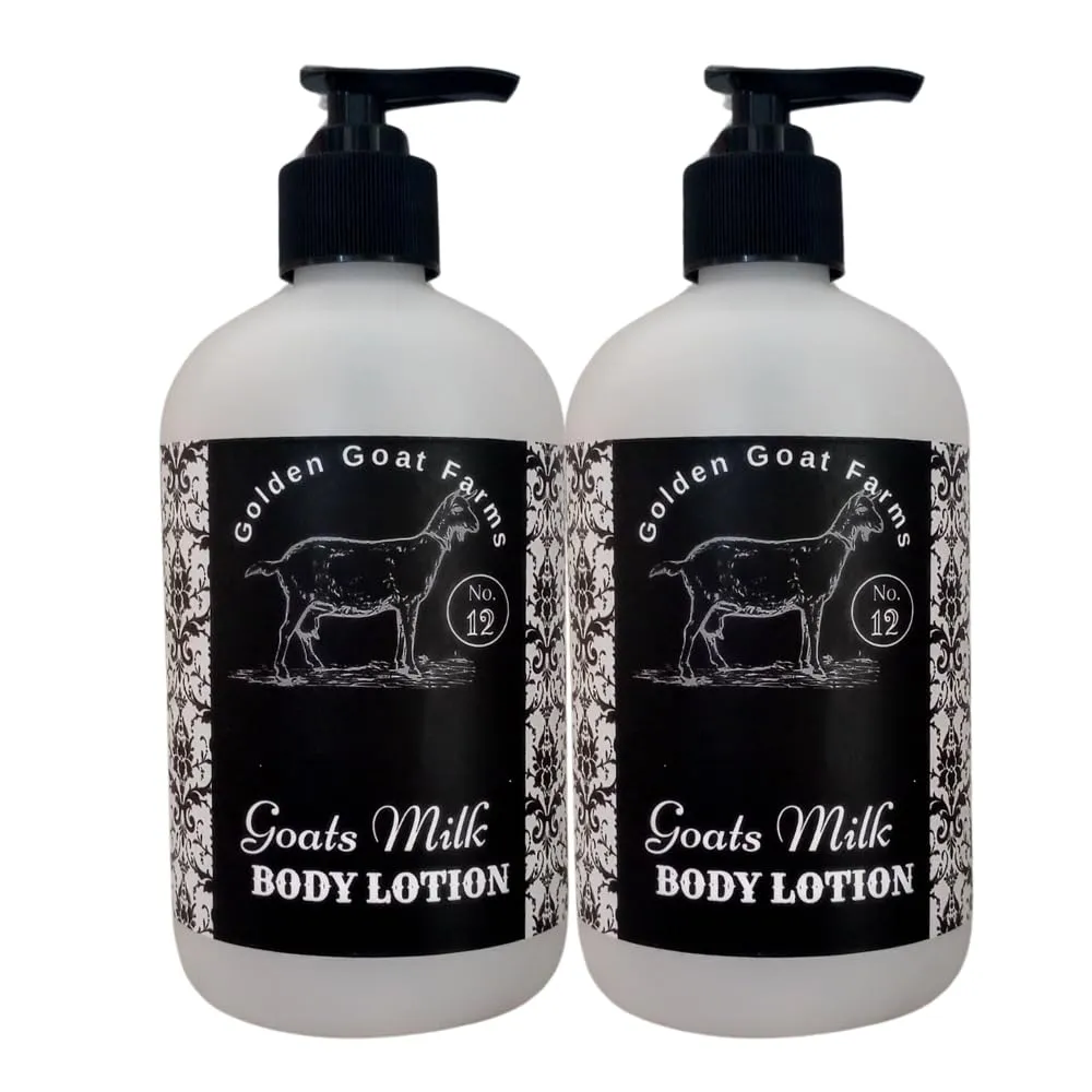 Golden Goat Farms Coconut Lime Verbena Scented Body Lotion with Goat's Milk, 12 Oz (2 Pack)