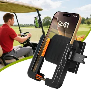 Golf Cart Phone Holder Magnetic, Compatible with EZGO/Club Car/Yamaha,with Upgrade N52 Magnets and 360° Rotation,Golf Phone Holder with Ultra Strength Magnetic for Cell Phone iPhone,Samsung