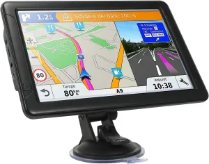 GPS Navigator for Car Truck RV, 9-inch High-Definition Touch Screen，2025 Maps (Free Lifetime Updates), Support Voice Turn Direction Guidance/Speed and Red Light Warning/Custom Truck Routing