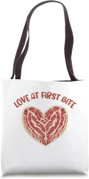 Grill-Lover's Valentine - Heart Steak Surprise Meaty Romance Tote Bag