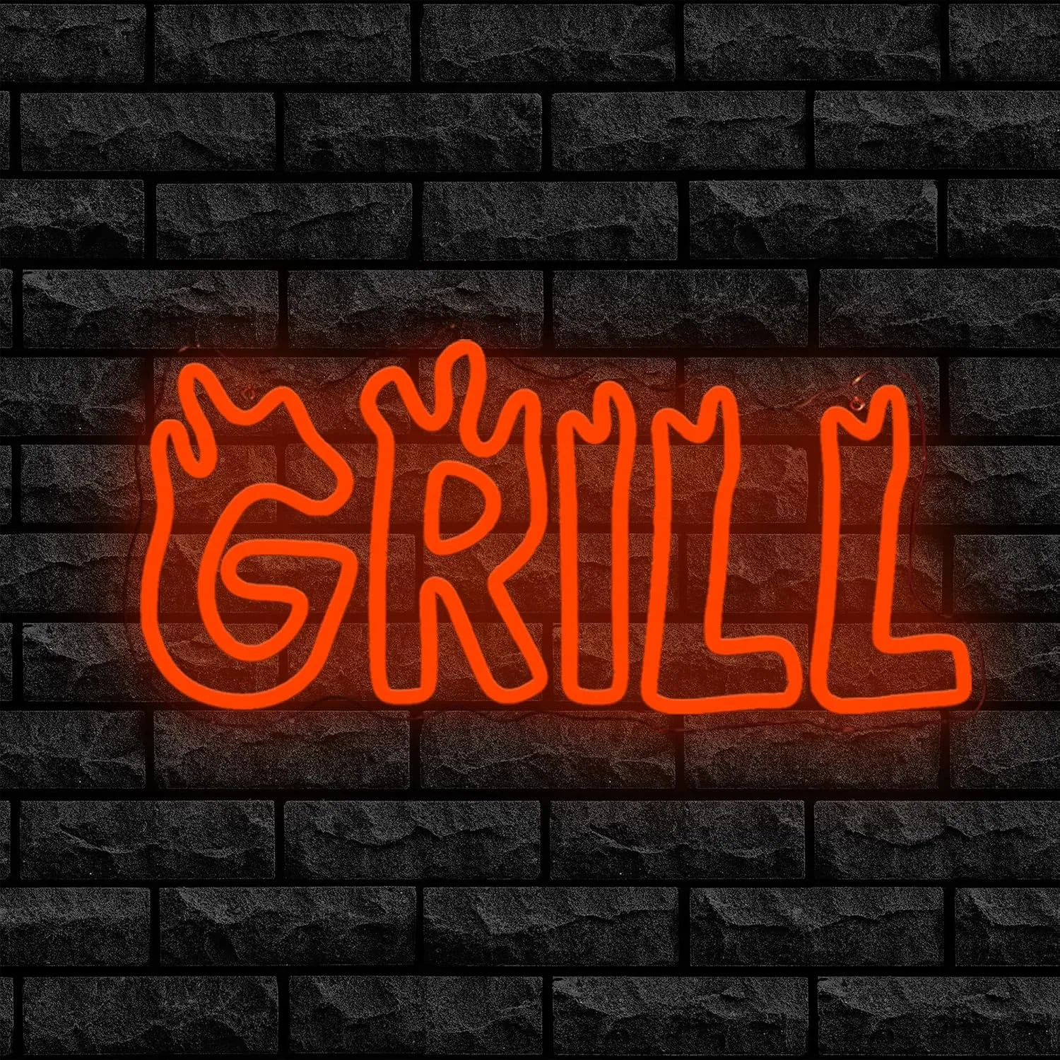 Grill Neon Sign - LED Neon Light Sign for Wall Decor, Perfect for Grill - Themed Decorations