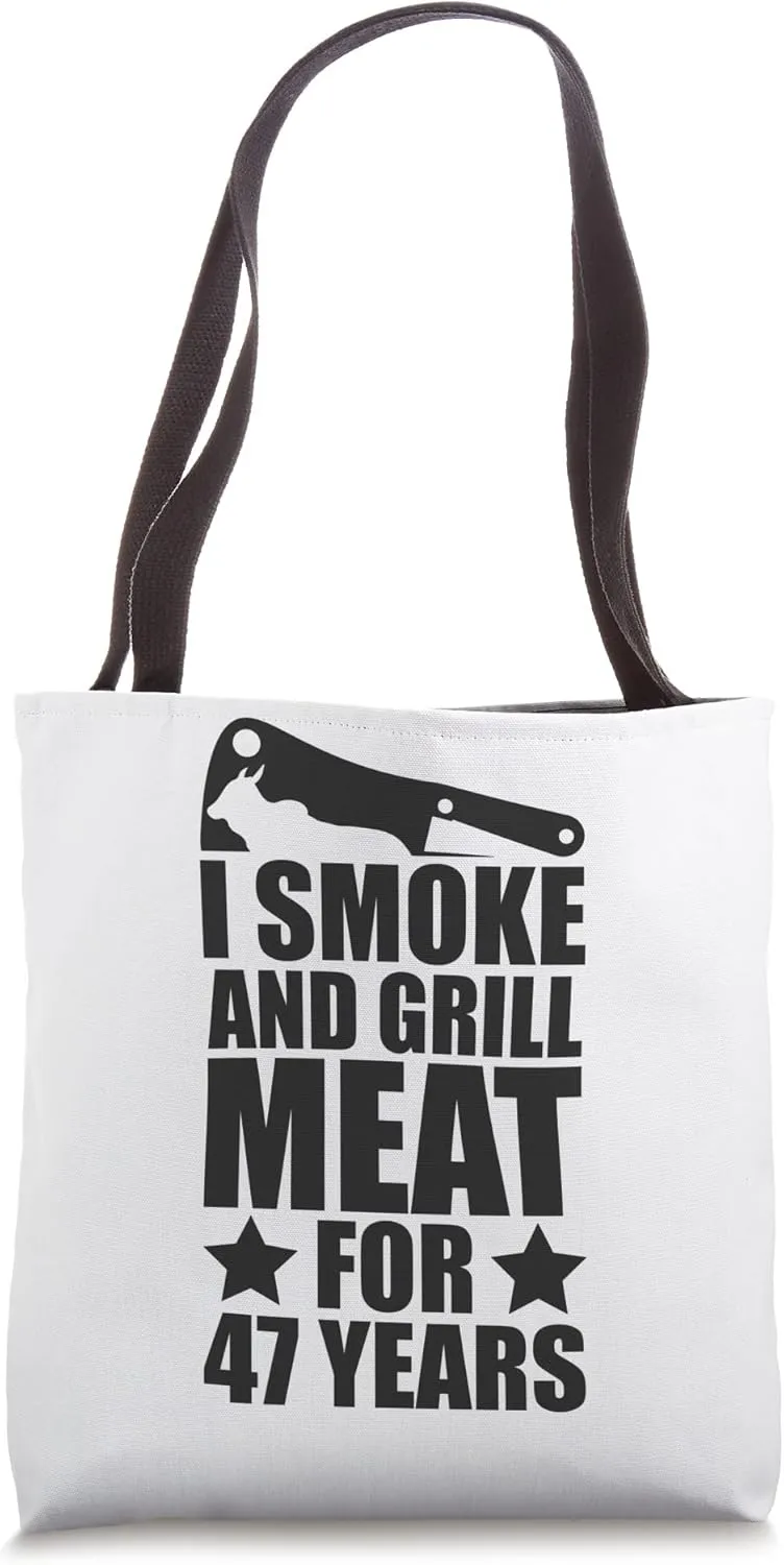 Grilling Enthusiastic - 47th Birthday - Smoke & Grill Meat Tote Bag