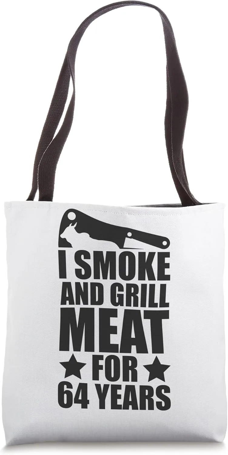 Grilling Enthusiastic - 64th Birthday - Smoke & Grill Meat Tote Bag