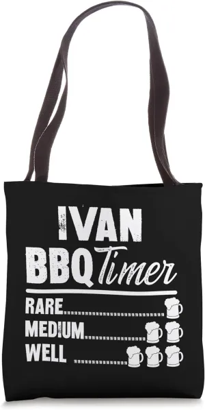 Grilling Funny Bbq Grillin ivan bbq timer Tote Bag