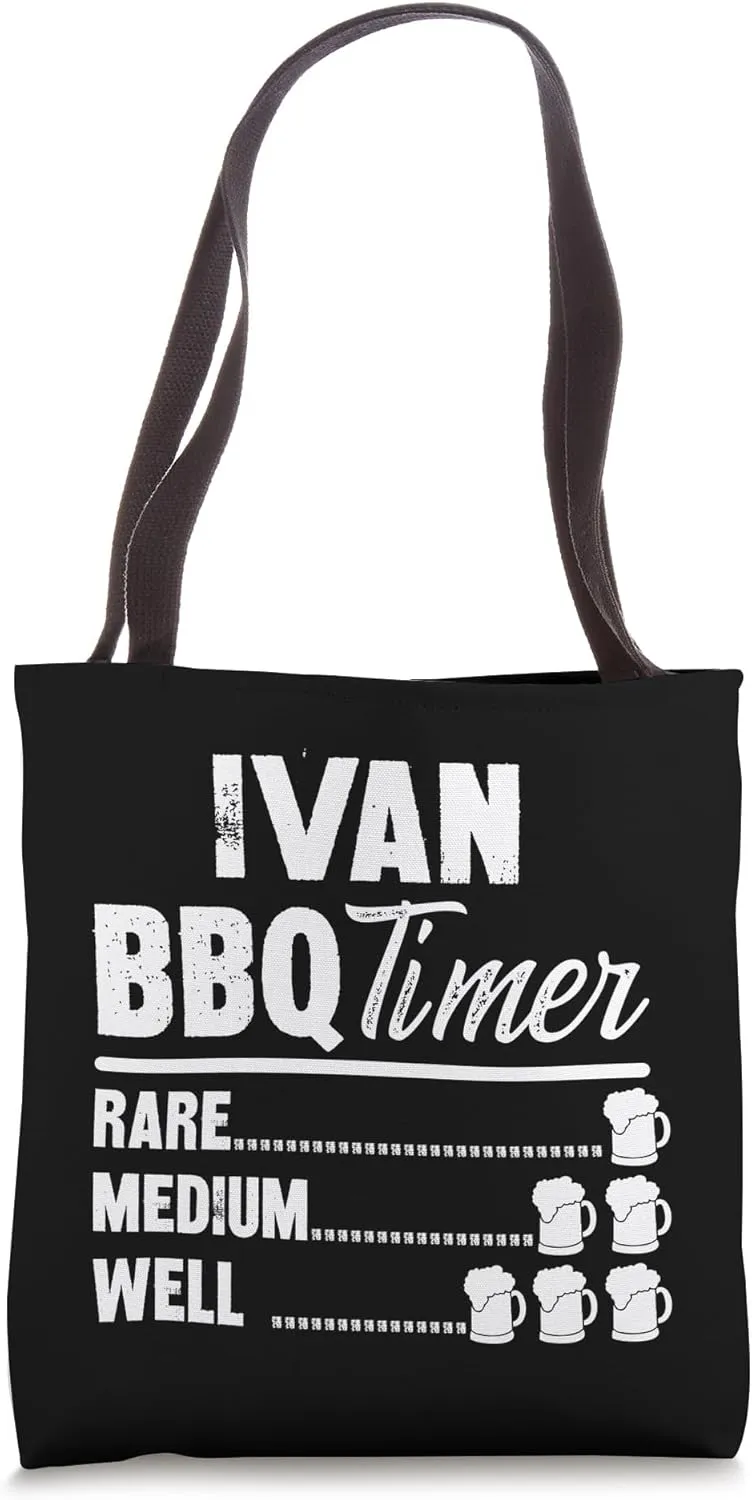 Grilling Funny Bbq Grillin ivan bbq timer Tote Bag