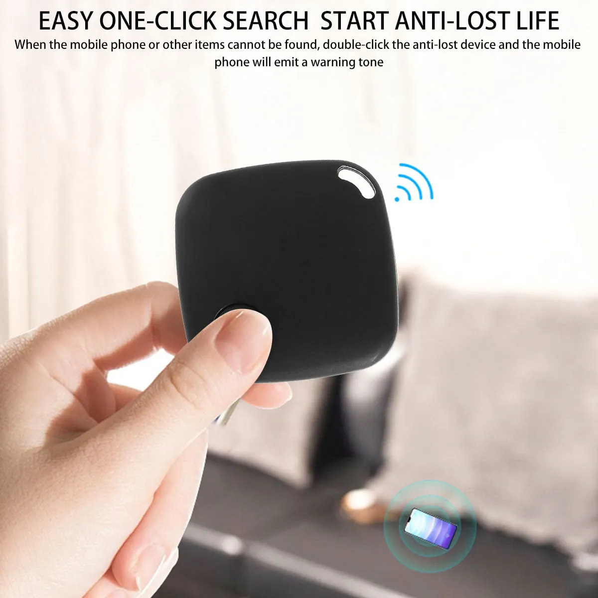 GUSTVE High Performance Bluetooth Tracker, Keys Finder and Item Locator for Keys, Bags, and More 15m/49.2ft for Kids Pet Wallet Bags iOS Android Compatible