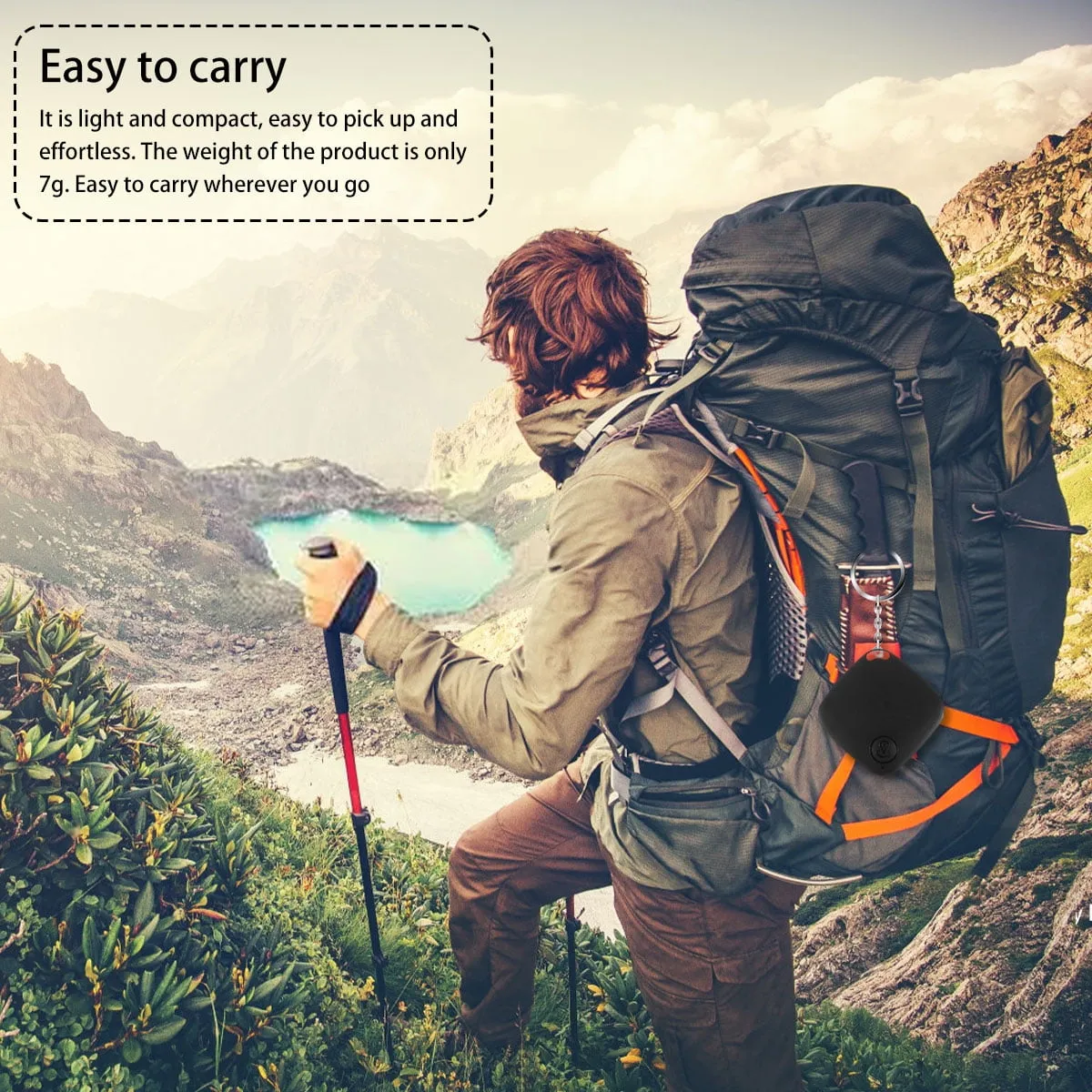 GUSTVE High Performance Bluetooth Tracker, Keys Finder and Item Locator for Keys, Bags, and More 15m/49.2ft for Kids Pet Wallet Bags iOS Android Compatible