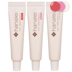 Hanalei Hydrating Lip Treatment Balm – Cruelty-Free, Paraben-Free Moisturizer for Severely Dry, Chapped Lips – Kukui Oil, Shea Butter & Grapeseed Oil –Multi Colored Tint, Travel-Size 3-Pack (5ml X 3)