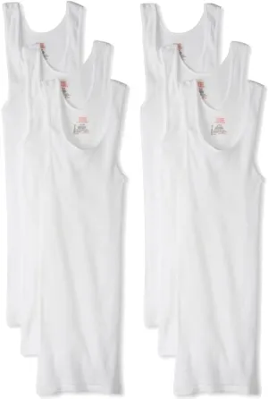 Hanes Men's, Moisture-Wicking Ribbed, Lightweight Cotton Tank Undershirts, Multi-Pack