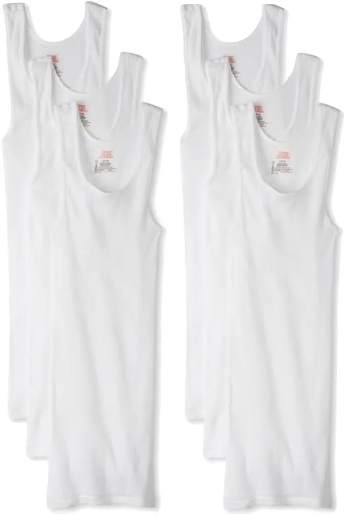 Hanes Men's, Moisture-Wicking Ribbed, Lightweight Cotton Tank Undershirts, Multi-Pack