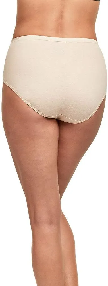 Hanes womens High-waisted Briefs Panties Pack, Lightweight Moisture-wicking Underwear, 6-pack