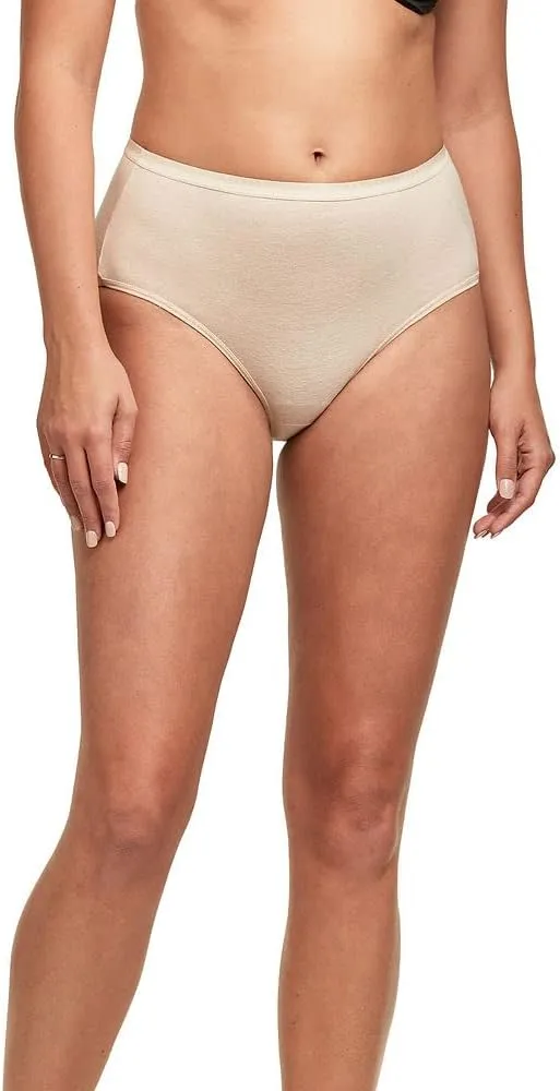 Hanes womens High-waisted Briefs Panties Pack, Lightweight Moisture-wicking Underwear, 6-pack