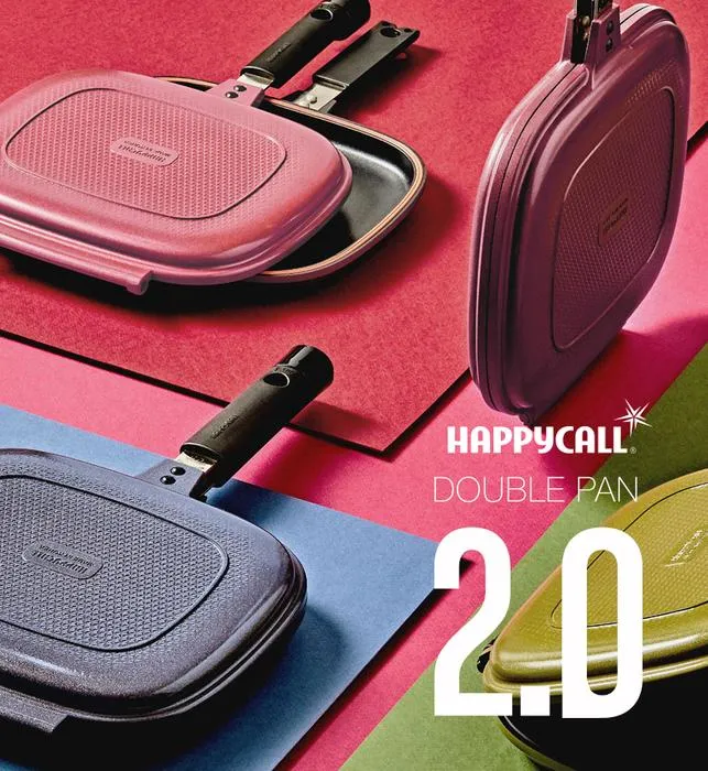 Happycall Compact Double Pan (Detachable) - Jumbo Grill Olive