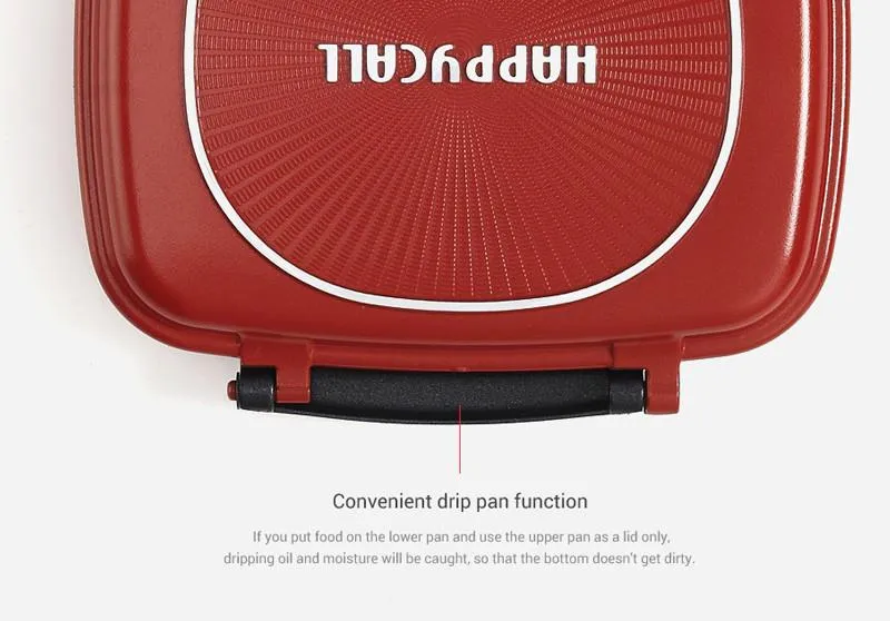 Happycall Compact Double Pan (Detachable) - Jumbo Grill Olive