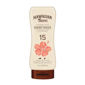 Hawaiian Tropic Weightless Hydration Clear Spray Sunscreen SPF 15 Twin Pack 6oz each & Sheer Touch Ultra Radiance Lotion Sunscreen SPF 15 8oz