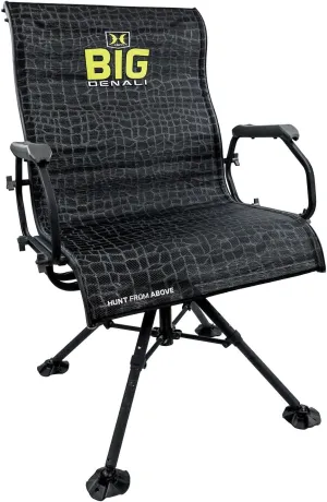HAWK Big Denali Luxury Blind Chair Extra Large Silent Comfortable Swiveling Portable Chair with 4 Adjustable Legs for Camping, Hunting, Fishing, Backpacking Holds Up To 350 LBS