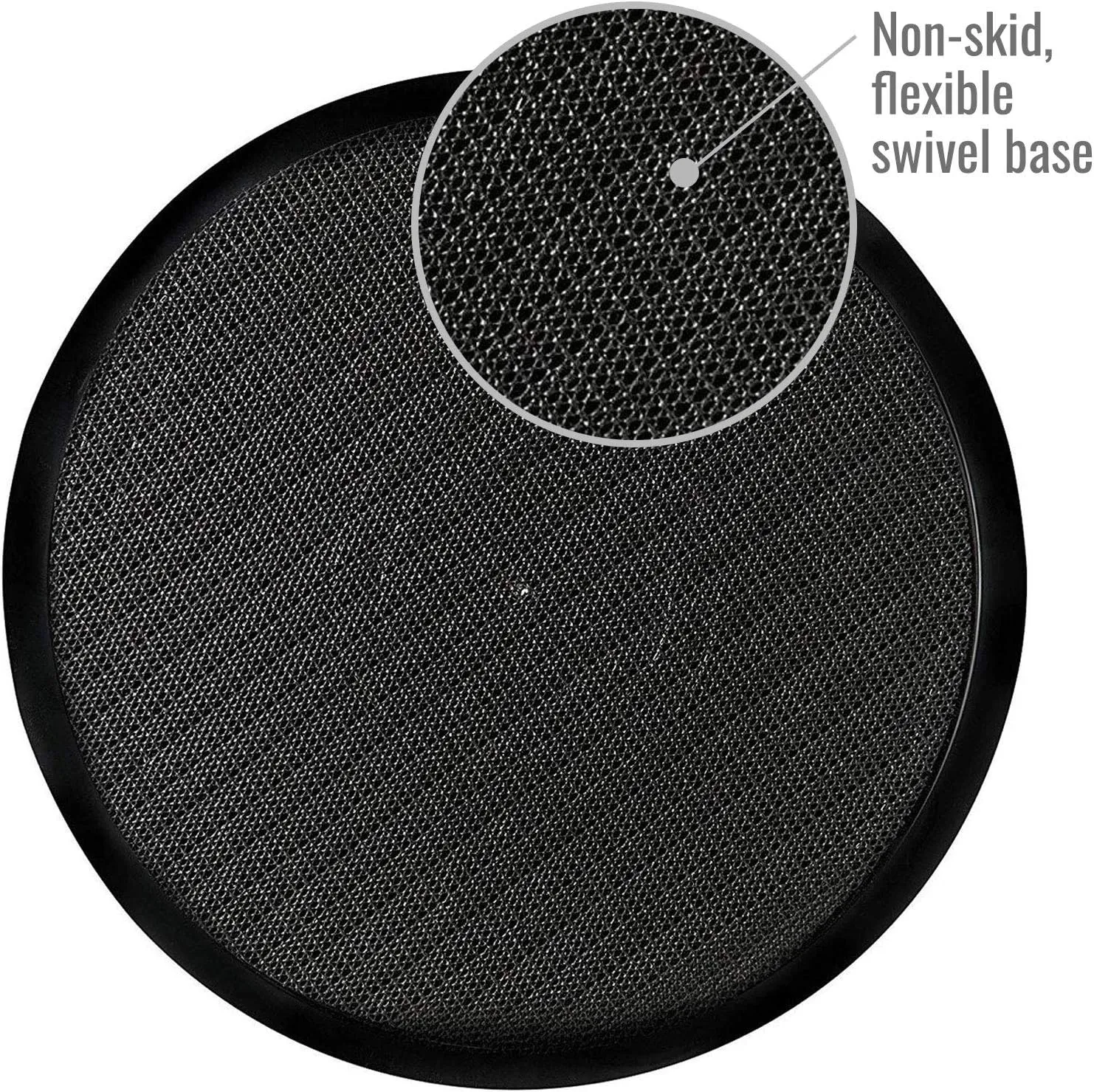 HealthSmart 360 Degree Swivel Seat Cushion, Chair Assist for Elderly, Swivel Seat Cushion for Car, Twisting Disc, Gray Stripe, 12.5 Inches in Diameter