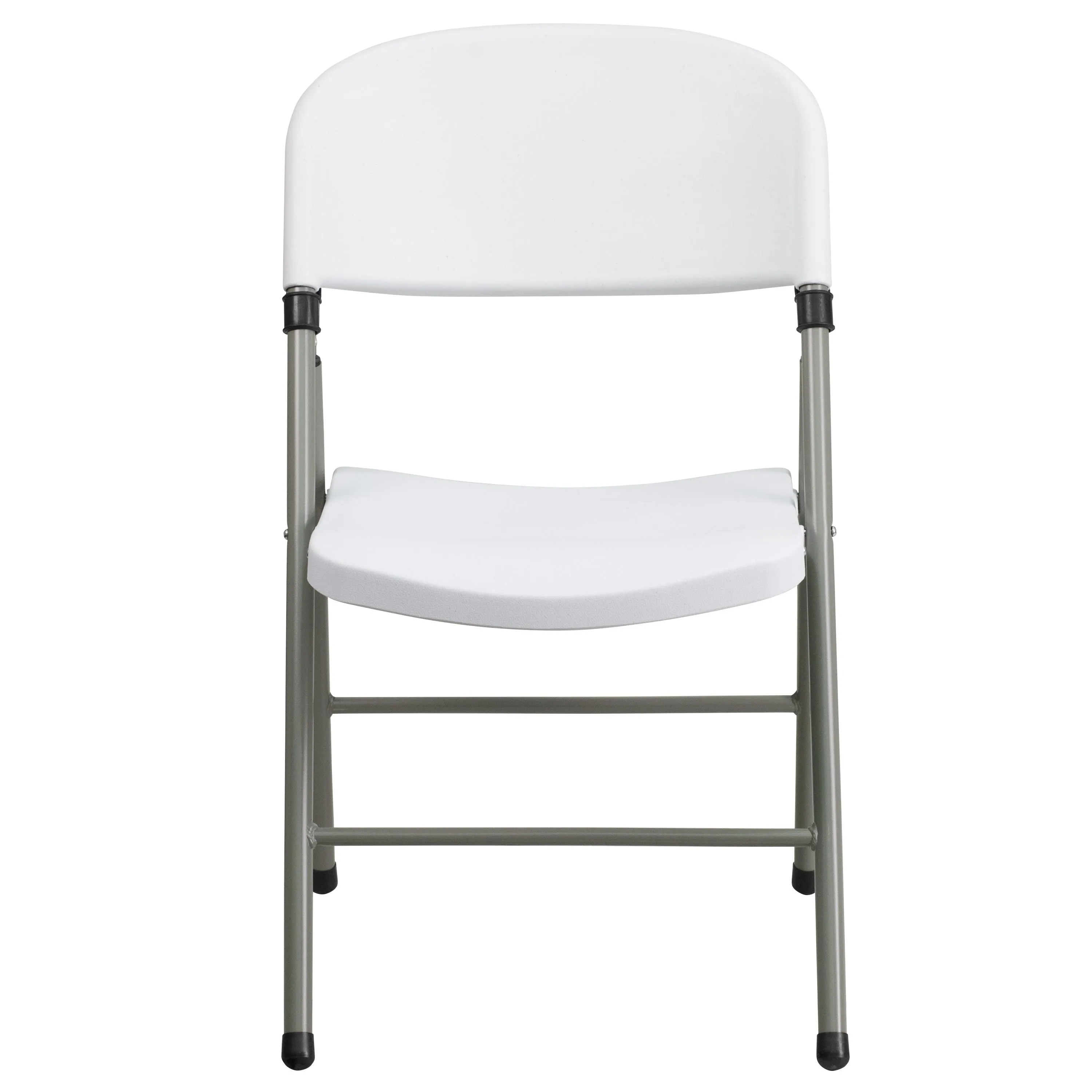 HERCULES Series 330 lb. Capacity Plastic Folding Chair with Gray Frame