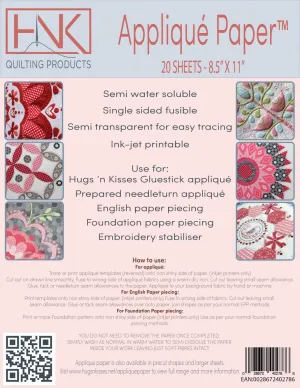 HNK Applique Paper - 20 Pack