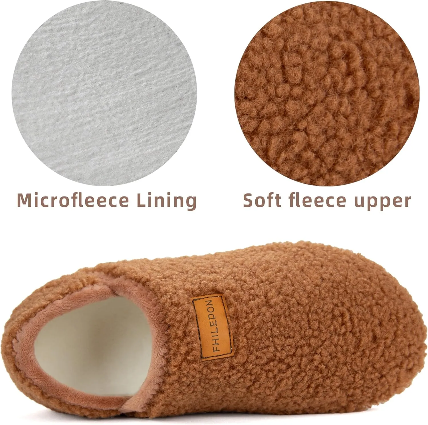 House Slippers for Women Soft-Lightweight House Shoes Men’s Furry Slippers Socks with Rubber Sole for Indoor Outdoor Use