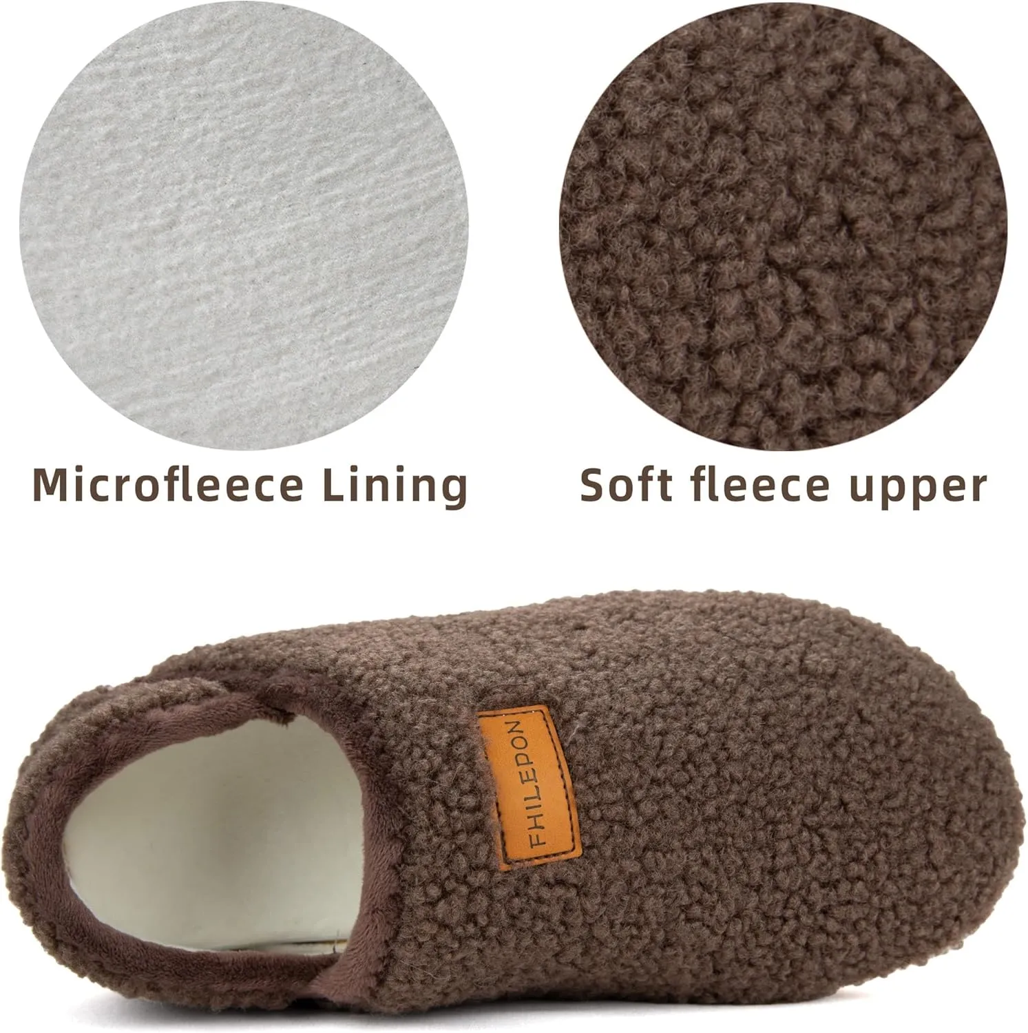 House Slippers for Women Soft-Lightweight House Shoes Men’s Furry Slippers Socks with Rubber Sole for Indoor Outdoor Use