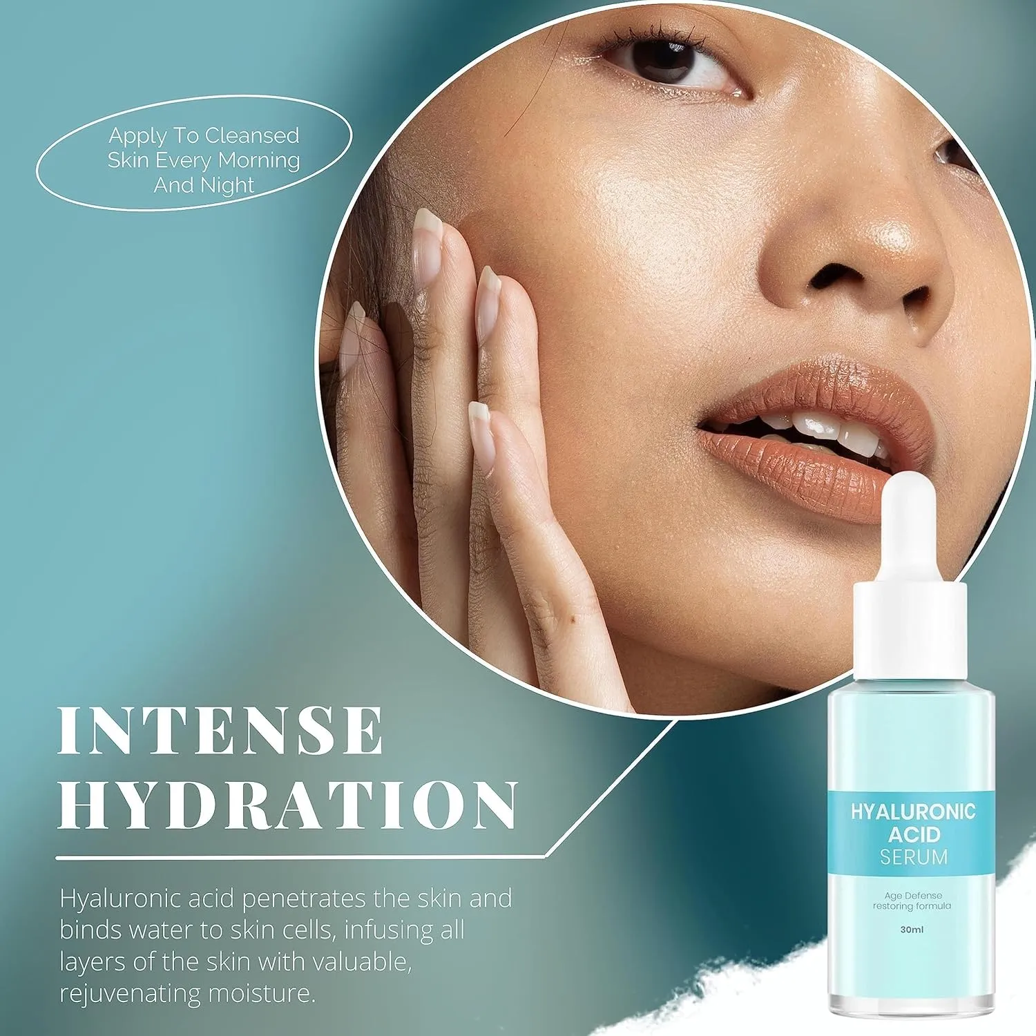 Hyaluronic Acid Serum - Revitalize and Hydrate for a Radiant Glow and Deep Moisture - Smooth for a Youthful Appearance - Achieve a Fresh and Glowing Look (1 Pack)