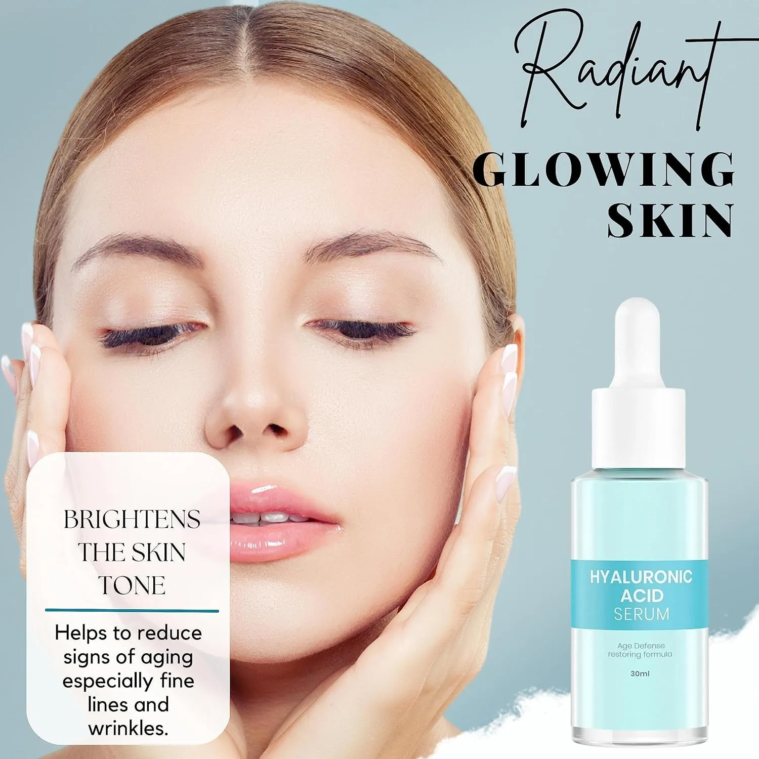 Hyaluronic Acid Serum - Revitalize and Hydrate for a Radiant Glow and Deep Moisture - Smooth for a Youthful Appearance - Achieve a Fresh and Glowing Look (1 Pack)