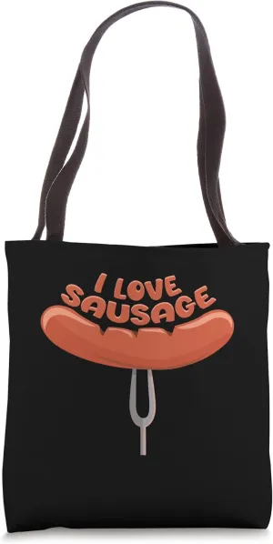 I Love Sausage Fat Meaty Sausage Tote Bag
