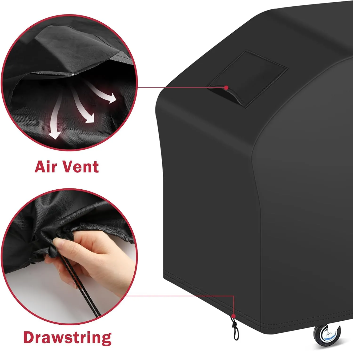 iCOVER 5482 Griddle Cover for Blackstone 36 inch Griddles with Hood, Waterproof Lightweight Polyester Barbecue Covers with Air Vent& Drawstring Flat Top Gas Grills Protection