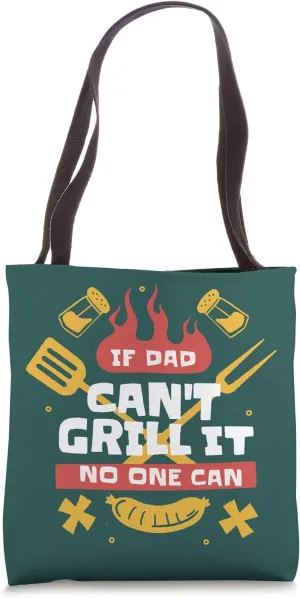 If dad can grill it Father Gill BBQ Summer Vacation Retro Tote Bag