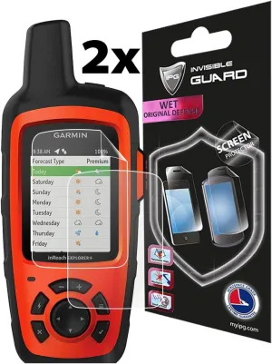 IPG Compatible with Anti - Glare Garmin inReach Explorer   SE Handheld Satellite Communicator Touch Screen (2X) Invisible Film Screen Protector Guard Cover Lifetime Replacement Warranty Bubble -Free